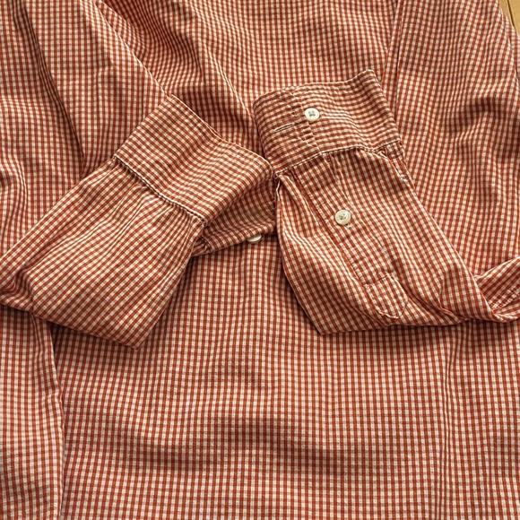 Chaps 1978 orange/white button-down size Large - Picture 2 of 5